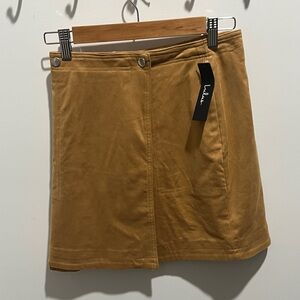 NWT Lulu's Camel Suede Mini Skirt